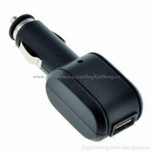USB In-car Charger for iPhone/iPad with 12 to 24V DC Input, Indicator Light